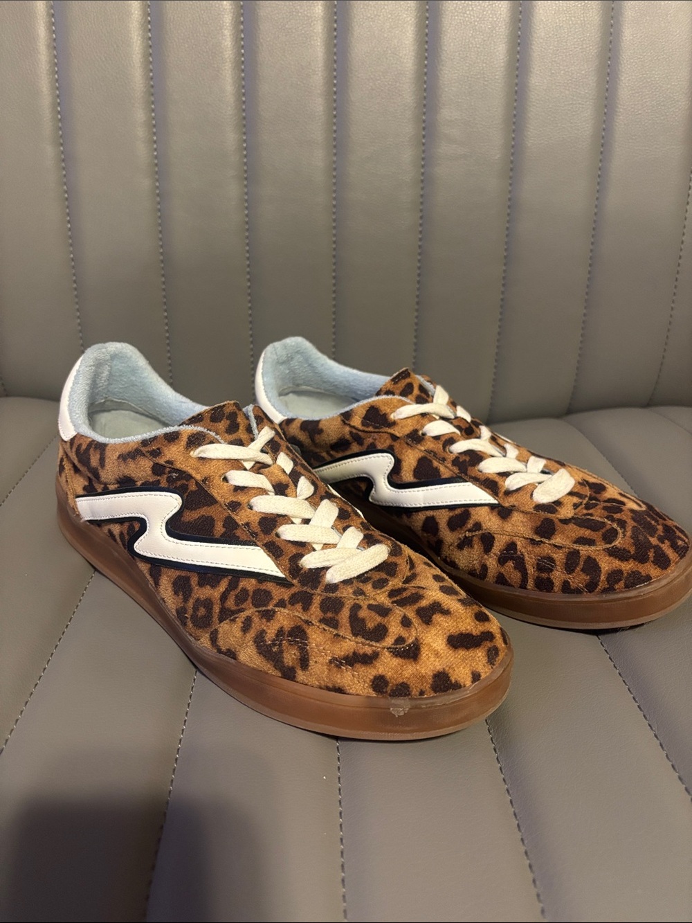Madden Girl Leopard Print Sneakers with White Accents